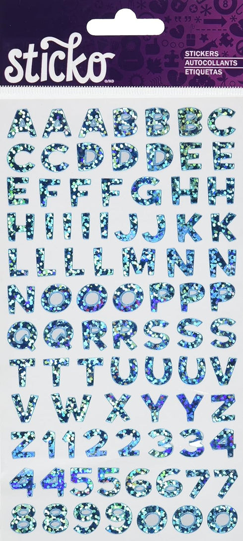 BLUE ALPHABET STICKERS